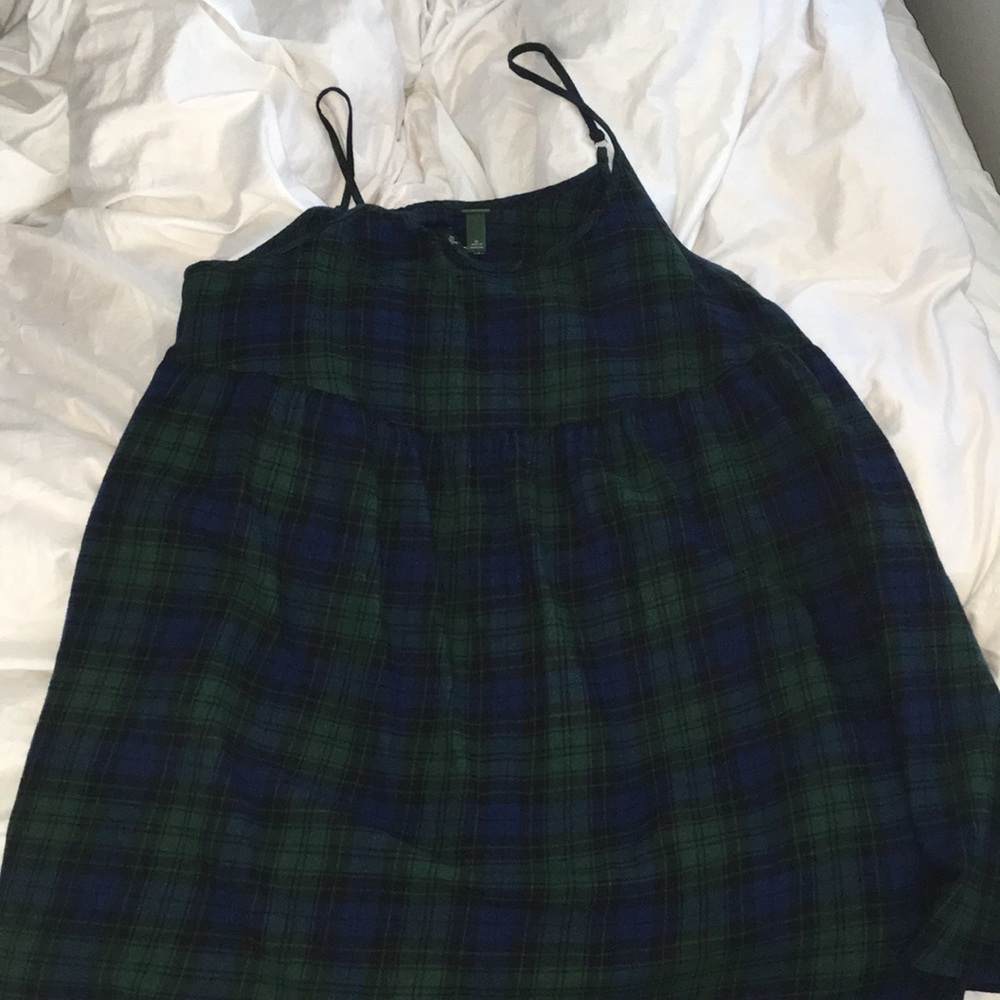 Plaid babydoll dress